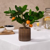 Artificial Tree Plant Pot Kitchen Home Natural Style Burnt
