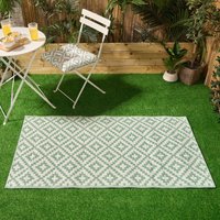 Geometric Outdoor Rug Large Garden Waterproof Non Slip Area Patio Mat cm x 170 cm