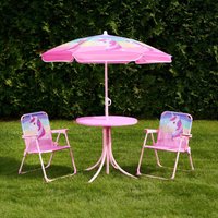 Unicorn Bistro Set Table Chair Seat Garden Patio Outdoor Parasol Play Folding