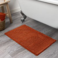 Chenille Bath Mat Noodle Absorbent Non Slip Soft Shower Burnt