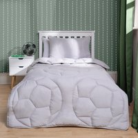 Football Coverless 7.5 Tog Duvet Pillowcase Set Embossed Quilt Single