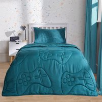Gaming Duvet Coverless Quilted 7.5 TOG Pillowcase Set Embossed Single