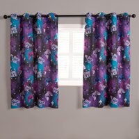 Blackout Eyelet Curtains Gaming Panel Pair Ring Top Ready Made cm width x 137 cm drop