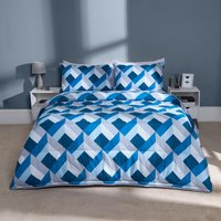 Abstract Geo Coverless 10.5 Duvet Pillowcases Set Bedding Quilt Dark Single