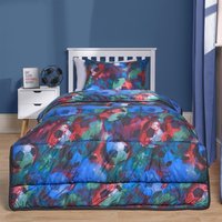 Football Coverless 10.5 Tog Duvet Pillowcase Quilted Set Bed Cover Dark Single