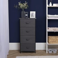 Fabric Cabinet Bedside 4 Drawers Storage Unit Home Organiser