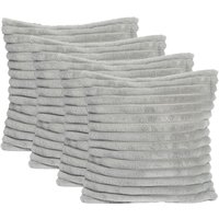 2 x Faux Fur Thick Rib Filled Cushion Covers cm x 45 cm