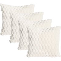 4 Pack Waffle Faux Fur Cushion Covers 45 x 45cm cm x 45 cm