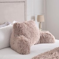 Fluffy Fleece Reading Cushion Pillow Arms Lumbar Chair Support