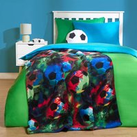 Football Throw Over Bed Blanket Supersoft Plush Sherpa Fleece