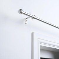 Curtain Pole Extendable 16mm Metal Finnials Ball End Rings Rod Fittings cm
