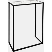 Marble End Table Living Room Console Bedroom Side Nightstand Metal