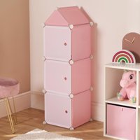 3 Cube Storage Castle Tower Organiser Space Saving Toy Shoe Unit Boxes