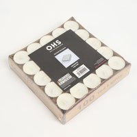 100 Pack Tea Lights Unscented Pieces
