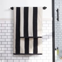 Stripe 100% Cotton Bath Towel Hotel Quality Soft Absorbent