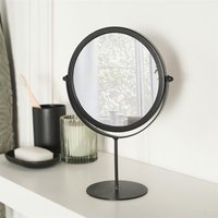 Round Bathroom Mirror Accessories Free Standing Vanity Stainless Steel Silver