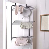 Over Door Tiered Foldable Drying Rack Towel Storage Organiser Rail Hanger