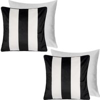 2 Pack Stripe Matte Velvet Filled Cushion Covers cm x 45 cm