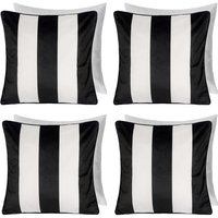 4 Pack Stripe Matte Velvet Filled Cushion Covers cm x 45 cm