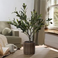 Artificial Tree Lifelike Leaves Realistic Plant Basket Natural cm