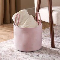 Velvet Storage Basket Hamper Clothes Toys Organiser Fabric Bag