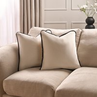 4 x Piped Edge Matte Velvet Cushion Covers Home Decor Set cm x 45 cm