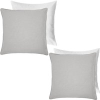 2 Pack Woven Texture Filled Cushion Covers Home Decor Set cm x 45 cm