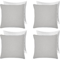 4 Pack Woven Texture Filled Cushion Covers Home Decor Set cm x 45 cm