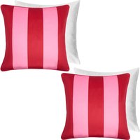 2 Pack Stripe Filled Cushion Covers Home Decor Set cm x 45 cm
