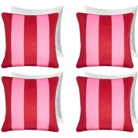 4 Pack Stripe Filled Cushion Covers Home Decor Set cm x 45 cm