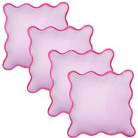 4 Pack Matte Velvet Scallop Edge Cushion Covers Home Decor Set cm x 45 cm