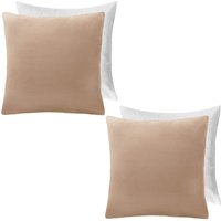 2 x Matte Velvet Filled Cushion Covers Soft Zip cm x 45 cm