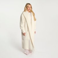 Waterfall Teddy Fleece Cardigan Open Front Wrap Longer Length S M