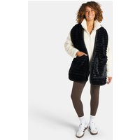 Ribbed Faux Fur Pocket Scarf Hand Warmer
