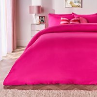 Soft Microfibre Plain Dyed Duvet Cover Bedding Set Bright Single