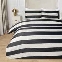 Monochrome Stripe Duvet Cover Pillowcase Bedding Set King