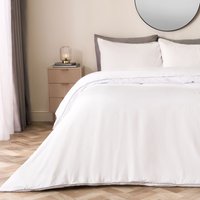 Piped Edge Bedding Set Soft Duvet Cover Pillowcase Natural Single