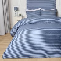 Waffle Embossed Stripes Reversible Duvet Cover Pillowcase King