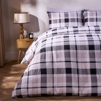 Farmers Check Tartan Brushed Cotton Duvet Cover Pillowcase Bedding Set Double