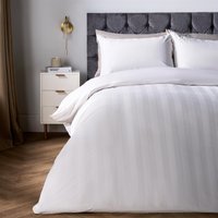 Velvet Stripe Super Soft Duvet Cover Bedding Set Double