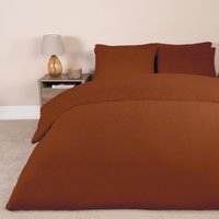 Thermal Soft Teddy Fleece Duvet Cover Bedding Set Burnt Single