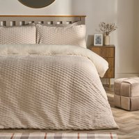Waffle Fleece Thermal Duvet Cover Soft Bedding Set Super King