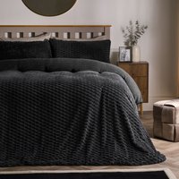 Waffle Fleece Thermal Duvet Cover Soft Bedding Set King