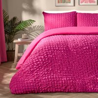Seersucker Duvet Cover Pillowcase Bedding Bright Double