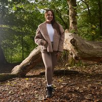 Waterfall Teddy Fleece Cardigan Warm Open Front Wrap Outwear Pockets Shorter Length Light