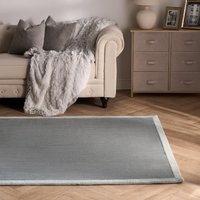 Contrast Border Non Slip Tufted Hallway Runner Rug Floor Carpet cm x 150 cm