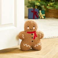 Gingerbread Weighted Boucle Decorative Door Stop