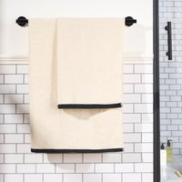 Border Trim Premium Cotton Hand Towel Soft Absorbent