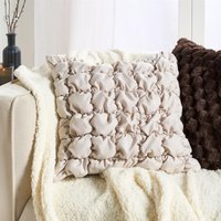 2 x Filled Seersucker Quilted Square Cushion Covers cm x 45 cm
