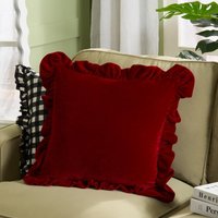 2 Pack Ultra Soft Velvet Plush Square Cushion Covers cm x 45 cm